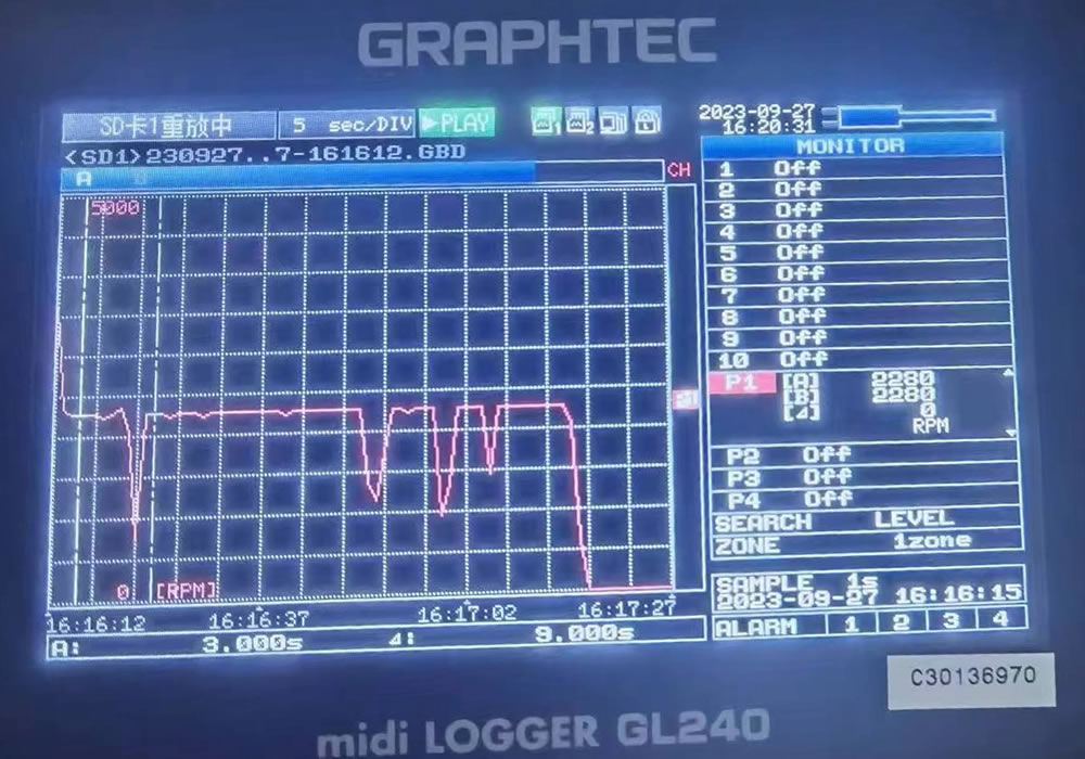 GL240存儲(chǔ)記錄儀的測(cè)量記錄界面